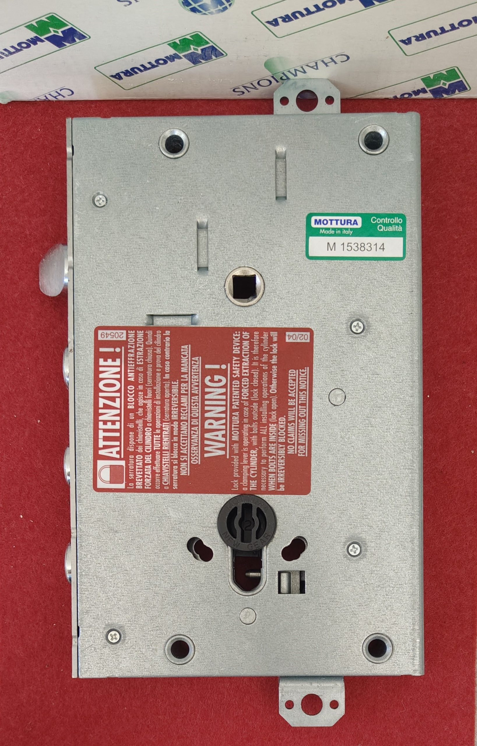 Serratura porta blindata a cilindro europeo per Cisa 3 Catenacci + scivolo
