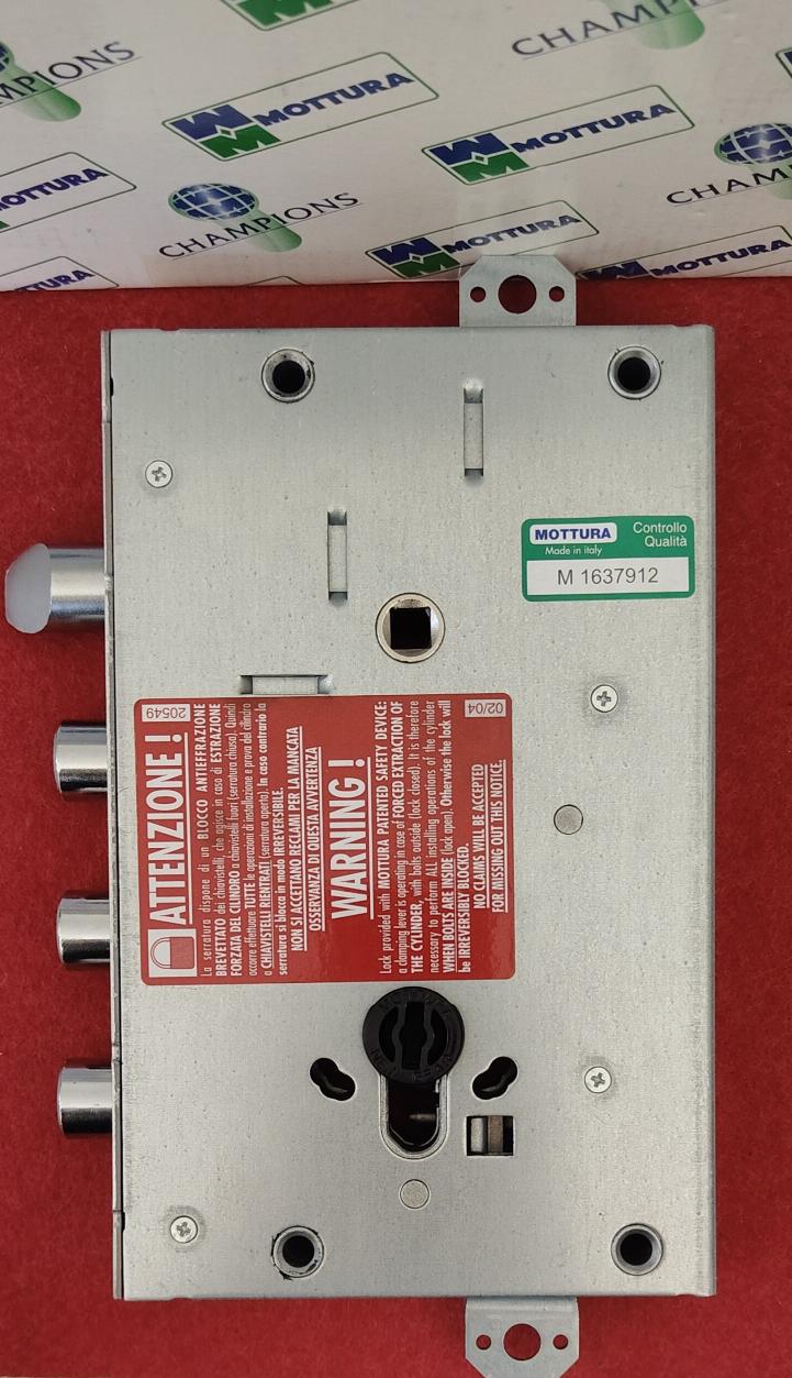 Serratura porta blindata a cilindro europeo per Cisa 3 catenacci + scivolo prolungati 10mm