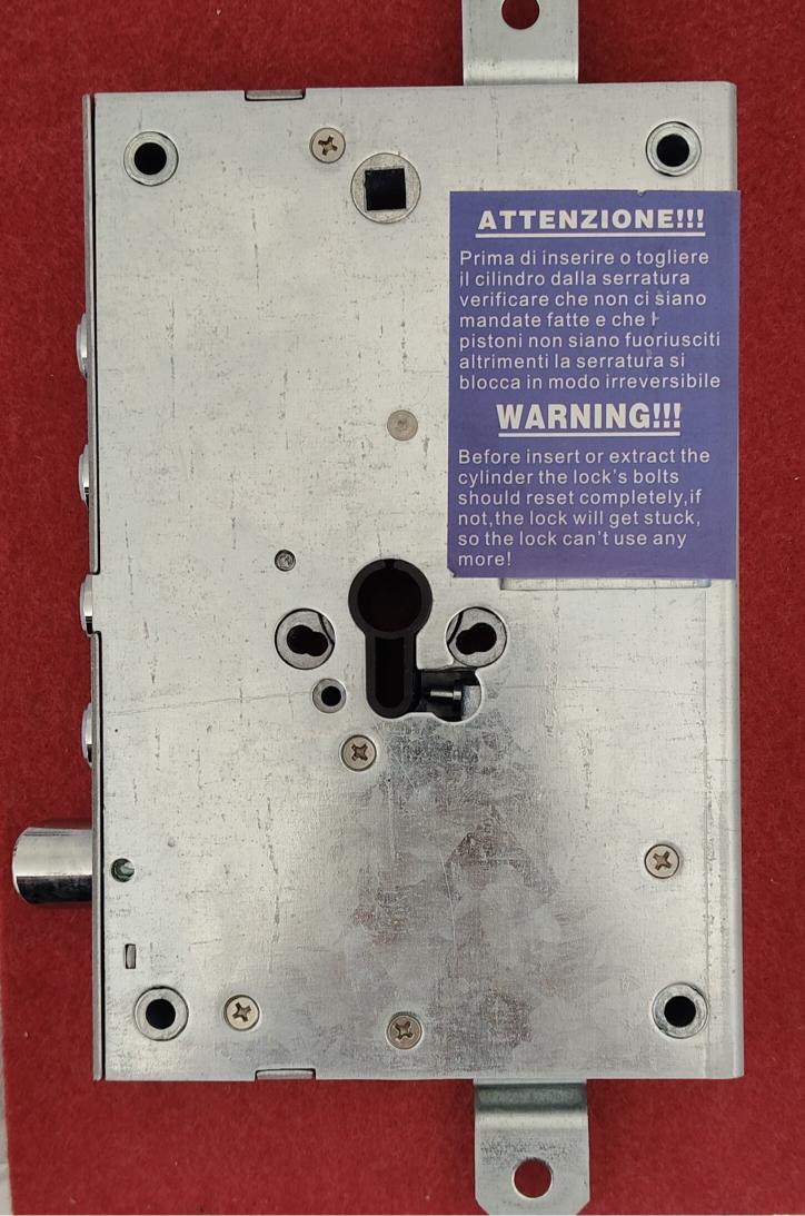 Serratura porta blindata a cilindro europeo per Mottura Securemme 4 catenacci + scivolo
