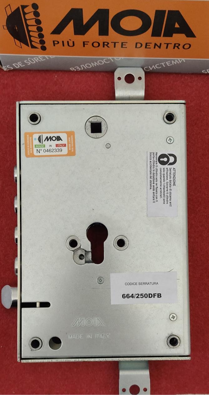 Serratura porta blindata a cilindro europeo per Mottura Securemme 4 catenacci + scivolo