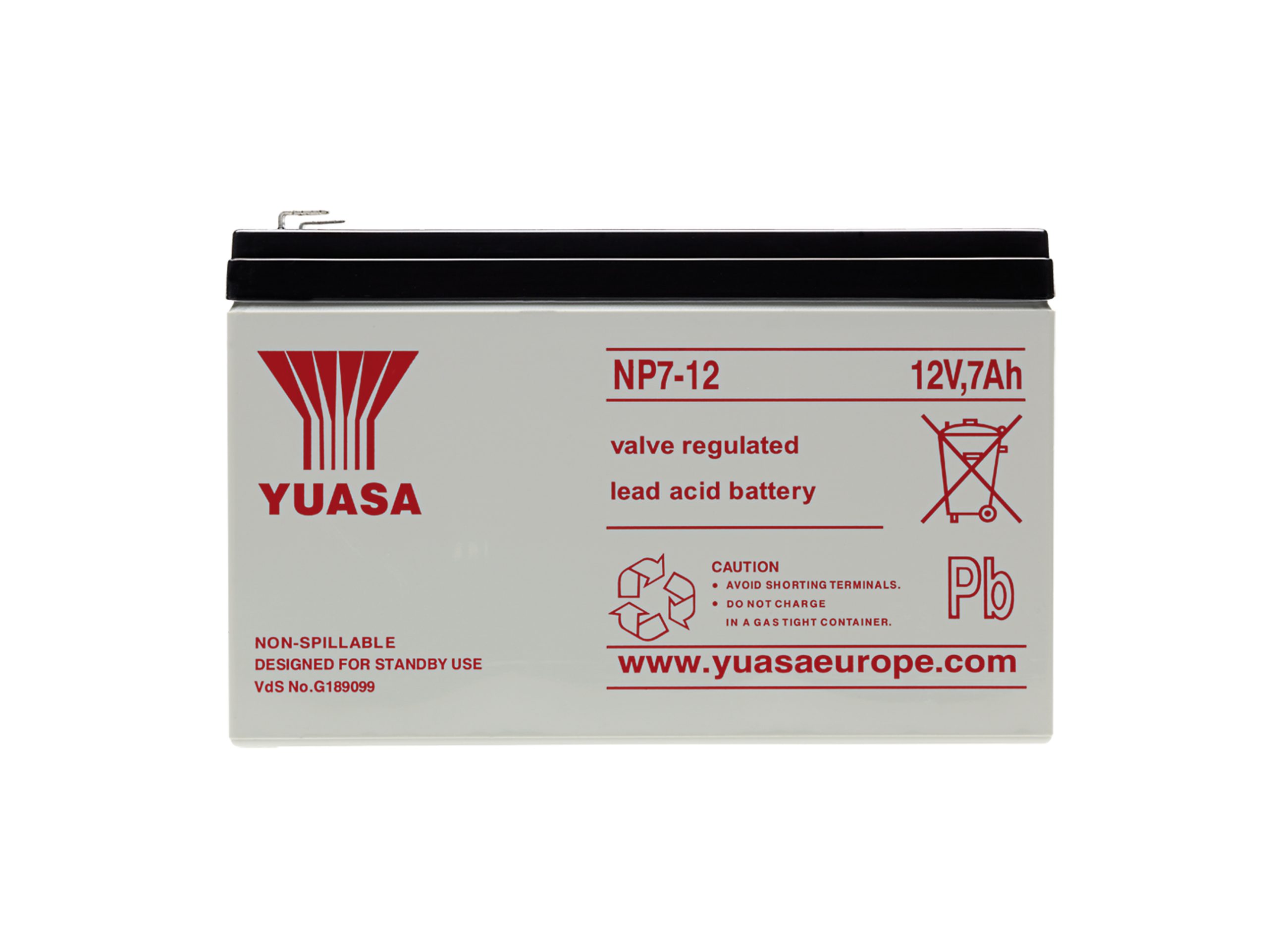 Batteria YUASA al piombo, 12V, 7Ah