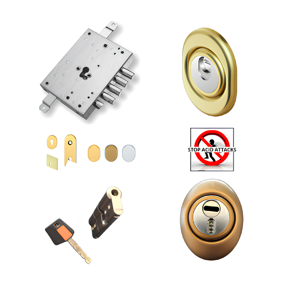 Kit aggiornamento di sicurezza porta blindata a cilindro europeo per Dierre con Cilindro Tokoz Pro400