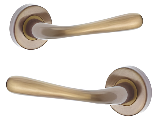 Maniglia per Porte Blindate Bronzo basetta tonda