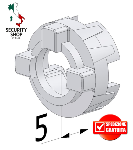 Distanziale rotore 5 mm per cilindro modulare EvoK