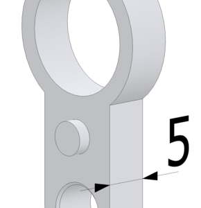 Distanziale statore 5 mm per cilindro modulare EvoK